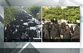  مشهد مهيب للشعب الايراني يفشل مخطط العدو وكاميرا العالم ترصد الاجواء..