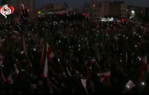 ویدئویی از حضور تظاهرکنندگان پس از تاریک شدن هوا در اجتماع بزرگ امت رسول الله (ص)