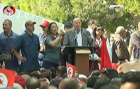 مخالفان تونسی به خیابان ها ریختند/ جبهه نجات ملی تونس: رییس جمهور منزوی شده، انتخابات را تحریم می کنیم