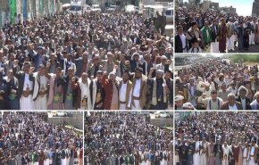 مسيرة جماهيرية حاشدة بمحافظة ريمة اليمنية تحت شعار 'الحصار حرب'