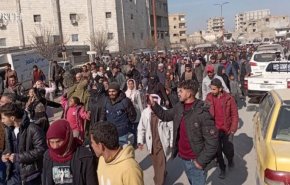 تظاهرات مردم رقه سوریه علیه شبه نظامیان آمریکایی