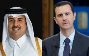 الرئيس السوري أجرى محادثة جانبية مع أمير قطر