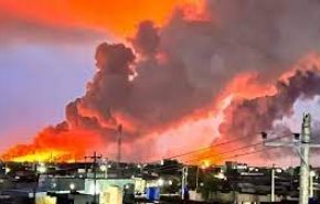 آتش سوزی گسترده در مخازن گاز در جنوب خارطوم + ویدیو
