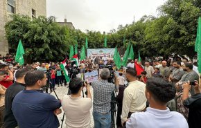 حماس تنظم وقفة نصرة للقدس والضفة جنوب قطاع غزة

