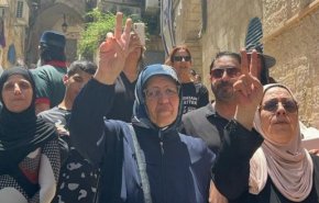 تجمع اهالی قدس در اعتراض به حکم تخلیه یک خانه فلسطینی+عکس