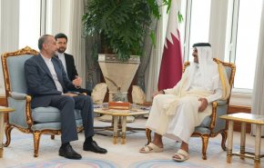 شاهد.. وزير الخارجية الايراني يلتقي أمير قطر في الدوحة