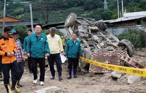 شمار قربانیان توفان و سیل ویرانگر در کره جنوبی به 40 نفر رسید