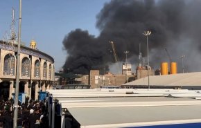 اندلاع حريق كبير قرب العتبة الحسينية في كربلاء المقدسة