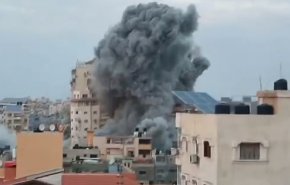 انهدام مقر رادیو قرآن کریم در غزه توسط اشغالگران