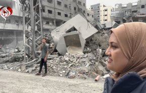 شاهد.. مراسلة العالم بغزة امام انقاض مسجد السوسي الذي قصفه الاحتلال+تشييع