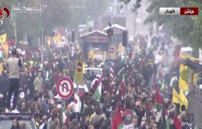 بدء مسيرات حاشدة في ايران للتنديد بمجازر الاحتلال ضد الفلسطينيين