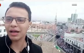 شاهد.. حشود غفيرة في المغرب تصدح حناجرها لفلسطين
