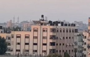لحظة تدمير أبراج سكنية في مجمع أبراج الزهراء وسط غزة + فيديو