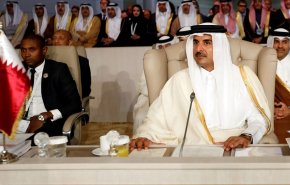 شاهد.. أمير قطر يغادر قمة القاهرة اثناء كلمة ابو الغيط