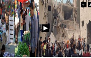ویرانی های بازار النصیرات در باریکه غزه + ویدیو