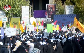 تجمع طلابي في طهران نصرة للطلبة الفلسطينيين في غزة