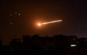 واکنش پدافند هوایی سوریه به اهداف مهاجم در اطراف دمشق