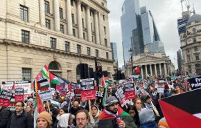 تظاهرات حاشدة تجوب لندن تضامنا مع غزة