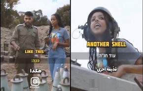 شاهد/مذيعة إسرائيلية تكتب تحية لأهالي غزة على قذائف ثم تقوم باطلاقها عليهم!