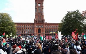 تظاهرات هزاران آلمانی در اعتراض به حمایت برلین از جنایات رژیم صهیونیستی در غزه