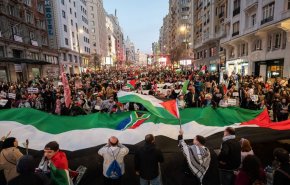 تظاهرة حاشدة في إسبانيا تنديدا بـ'الإبادة الجماعية' لغزة