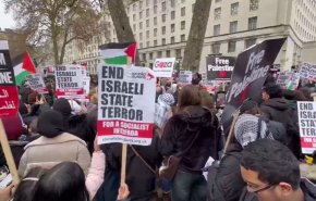 گزارش خبرنگار العالم از تظاهرات حامیان فلسطین در قلب لندن/ فشار مردم انگلیس به پارلمان برای توقف جنگ در غزه