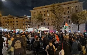 پویش همبستگی در رم برای پایان دادن به تجاوز صهيونيست ها به غزه