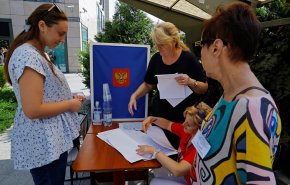 اول انتخابات رئاسية روسية في مناطق أوكرانية