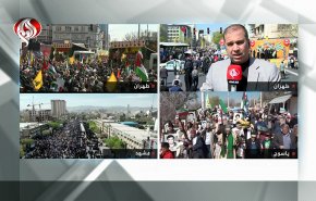 كاميرا العالم ترصد أجواء مسيرات يوم القدس العالمي في طهران