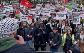 اعتصام أمام برلمان بريطانيا للمطالبة بوقف تصدير السلاح لـلكيان الاحتلال الإسرائيلي