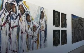 لوحات فنية تجسد 'كل أنواع الموت' في غزة