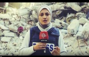 روایتی از فعالیت حرفه ای بانوی مشهور خبرنگار العالم در غزه +فیلم