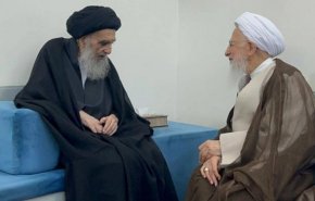 لقاء تاريخي بين العلامة جوادي الآملي وآية الله السيد السيستاني
