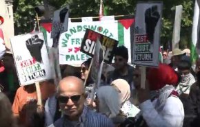 تظاهرات ده‌ها هزار نفری در لندن در سالروز اشغال فلسطین + فیلم 