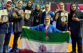 تتويج منتخب سيدات إيران في مصارعة الآليش ببطولة آسيا