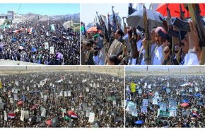 مسيرات حاشدة في صعدة اليمنية تأييدا لإيران وغزة