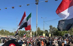 تظاهرات في بغداد تنديداً بالعدوان الصهيوني على إيران