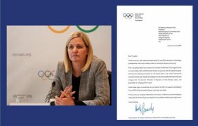 رئيسة اللجنة الأولمبية الدولية تعزي بضحايا العدوان الصهيوني الأخير على إيران
