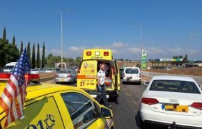 زخمی شدن9 صهیونیست بر اثر زیرگیری با خودرو در مرکز اراضی اشغالی