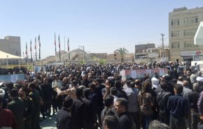 تشییع پیکر مطهر شهدای حادثه تروریستی حمله به دادگستری در زاهدان