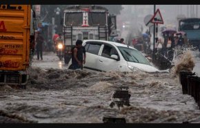 سیل در دهلی‌نو؛ افزون بر ۱۳۰ پرواز تحت تاثیر قرار گرفت