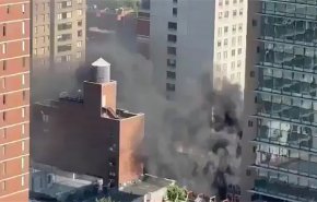 انفجار كبير يهز مانهاتن واشتعال نيران على سطح أحد البنايات