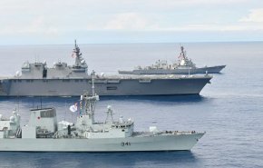 عبور ناوهای جنگی متحدان آمریکا از تنگه تایوان