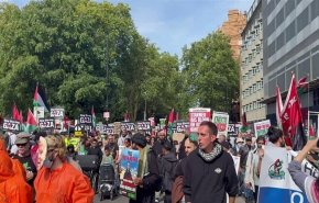 تظاهرات حاشدة في لندن تندد بإستمرار العدوان على غزة وحصارها