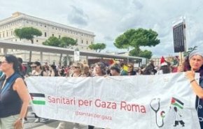 تظاهرات گسترده ایتالیایی ها در محکومیت نسل کشی در غزه 