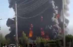 شاهد:حريق بمحطة وقود يسفر عن إصابة 11 شخصًا في أربيل