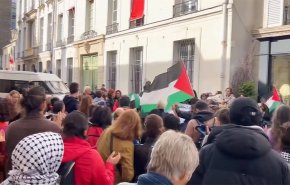 مظاهرة لأهالي المخطوفين من قبل كيان الاحتلال في باريس