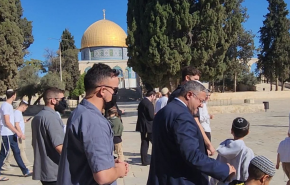 المستوطنون يقتحمون الاقصى بقيادة بن غفير+فيديو