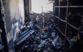 آتش سوزی در بیمارستانی در سوریه