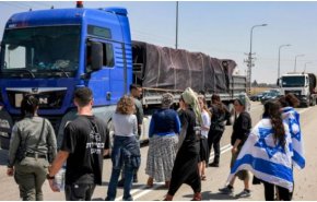 ممانعت شهرک‌نشینان از ورود کمک‌های بشردوستانه به غزه+فیلم